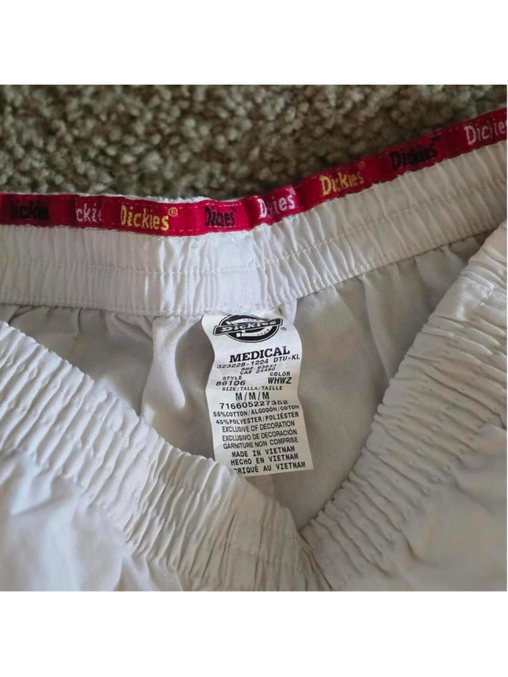 Dickies white scrub pants Size M #scrubs #medical